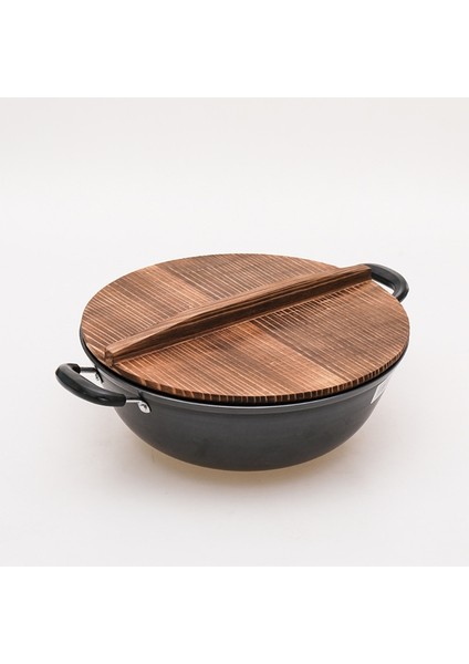 32CM Tarzı Ahşap Tencere Kapağı Kapağı Haşlanma Önleyici Wok Kapak Hipotenüs Demir Woodkid Demir Tava Kapağı El Yapımı Mutfak Eşyası (Yurt Dışından)