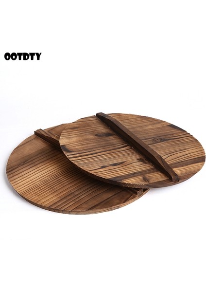 32CM Tarzı Ahşap Tencere Kapağı Kapağı Haşlanma Önleyici Wok Kapak Hipotenüs Demir Woodkid Demir Tava Kapağı El Yapımı Mutfak Eşyası (Yurt Dışından)