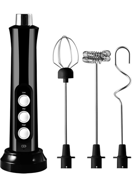 No.2 Tarzı USB Elektrikli Süt Köpürtücü 3 Çırpma USB Şarj Cihazı Kabarcık Makinesi 3 Modlu Kahve Köpürtücü El Yumurta Çırpıcı Mikser Içecek Blender (Yurt Dışından)