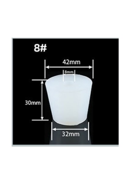 No.8 Stili Bir Katı Silikon Fermentör Kapak Fişi Stoper 8mm Delik Veya Katı Hava Kilidi Valfı Brew Şarap Kauçuk Fermantasyon Kapakları Fermentasyon Malzemeleri (Yurt Dışından)