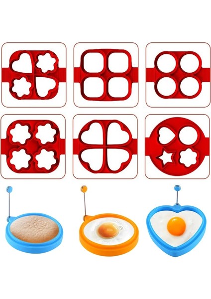 4 Delik Çiçek Stili Silikon Omlet Makinesi Kalıp Gözleme Makinesi Çoklu Şekiller Yapışmaz Pişirme Yumurta Kalıbı Pişirme Araçları Mutfak Aksesuarları (Yurt Dışından) fiyatları