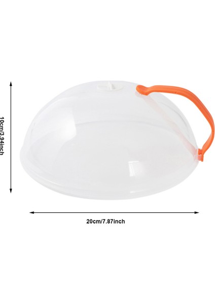 Sıradan Tarz Şeffaf Saplı Sıçrama Önleyici Kapak Yıkanabilir Kolay Kullanımlı Mikrodalga Plaka Kapağı Mikrodalga Yemek Kapağı (Yurt Dışından)