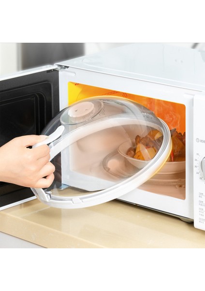 Sıradan Tarz Şeffaf Saplı Sıçrama Önleyici Kapak Yıkanabilir Kolay Kullanımlı Mikrodalga Plaka Kapağı Mikrodalga Yemek Kapağı (Yurt Dışından) fiyatları