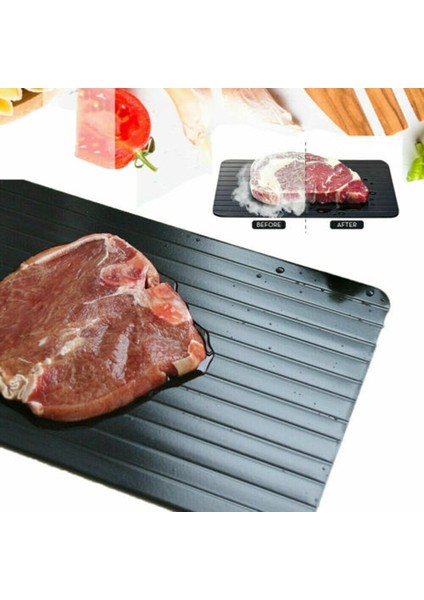 L 35.5X20.5X0.2CM Stili Hızlı Buz Çözme Tepsisi Çözülme Dondurulmuş Et Balık Deniz Ürünleri Meyve Hızlı Buz Çözme Plakası Tahta Tepsisi Taze Tutma Mutfak Aleti Aracı (Yurt Dışından) indirimleri