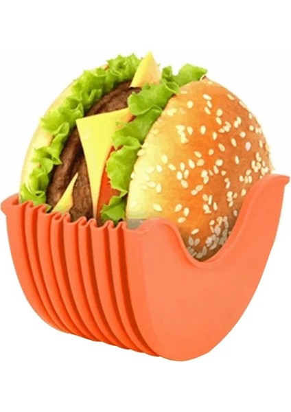 Turuncu Tarzı Silikon Burger Tutucular Yeniden Kullanılabilir Sandviç Tutucu Kutusu Sığır Presi Börek Kalıbı Hamburger Çörek Kabuğu Mutfak Aleti Bpa Içermeyen Bulaşık Makinesi (Yurt Dışından)