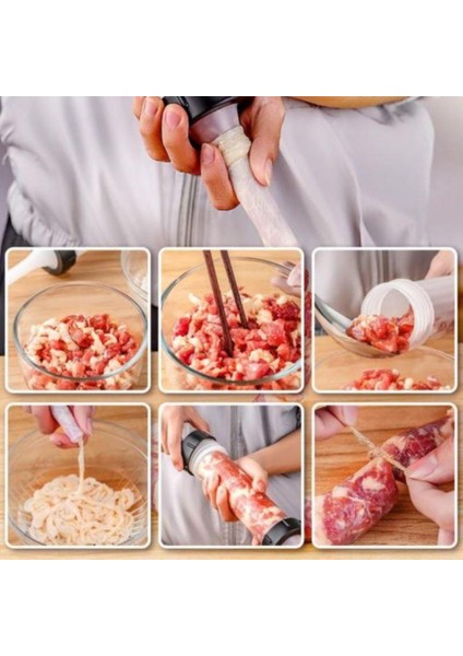 01 1 Adet Tarzı Ev Yapımı Sosis Araçları Sosis Doldurma Dolum Makinesi Şırınga Et Dolgu Mutfak Aletleri Manuel Sosis Sosisli Sandviç Makinesi Malzemeleri (Yurt Dışından)
