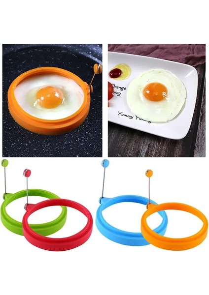 Mavi Stil Silikon Kızarmış Yumurta Gözleme Halkası Omlet Kızarmış Yumurta Yuvarlak Şekillendirici Yumurta Kalıbı Yemek Pişirme Için Kahvaltı Kızartma Tavası Fırın Mutfak (Yurt Dışından)