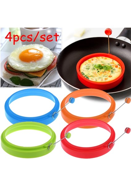 1 Adet Tarzı 4 Adet Omlet Makinesi Kalıp Yuvarlak Şekil Silikon Yapışmaz Kızartma Yumurta Kalıp Şekli Halka Gözleme Halkaları Kalıp Mutfak Pişirme Için Kalıp (Yurt Dışından) fırsatları