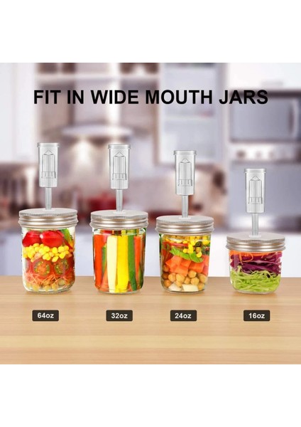 87 mm Tarzı Geniş Ağızlı Kavanoz Seti Fermantasyon Kapaklı ve Hava Kilidi Ev Mutfak Gereçleri JS22 (Yurt Dışından) fiyatları