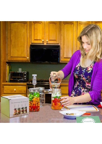 87 mm Tarzı Geniş Ağızlı Kavanoz Seti Fermantasyon Kapaklı ve Hava Kilidi Ev Mutfak Gereçleri JS22 (Yurt Dışından) fırsatları