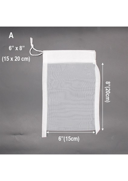 6x8 Stili Homebrew Bira Naylon Çanta Ipli Gıda Sınıfı 100 Me Mikron Cold Brew Kahve Filtre Somun Süt Torbası Badem Sütü Torbası (Yurt Dışından)