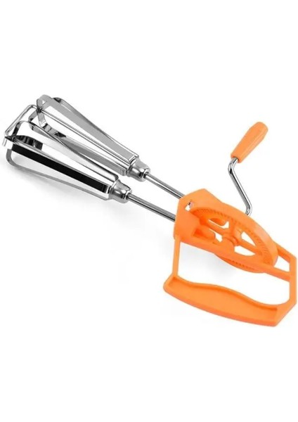 Turuncu Tarzı Paslanmaz Çelik Döner Manuel Çırpma Çift Çubuk Yumurta Çırpıcı Krem Un Mikser Gadget Mutfak Pişirme Gereçleri Yumurta Karıştırma Aracı (Yurt Dışından)