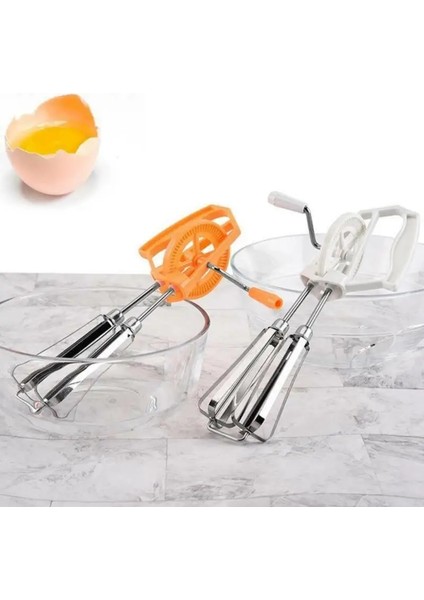Turuncu Tarzı Paslanmaz Çelik Döner Manuel Çırpma Çift Çubuk Yumurta Çırpıcı Krem Un Mikser Gadget Mutfak Pişirme Gereçleri Yumurta Karıştırma Aracı (Yurt Dışından) modelleri