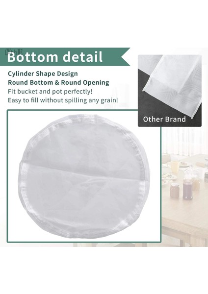 10X15CM Tarzı 400MESH 38MIKRON Çok Boyutlu Yeniden Kullanılabilir Bira Bira Filtresi Naylon Ev Şarap Demlemek Bira Filtre Torbası Mikron Ince Örgü Çanta Mutfak Süzme Filtresi (Yurt Dışından)