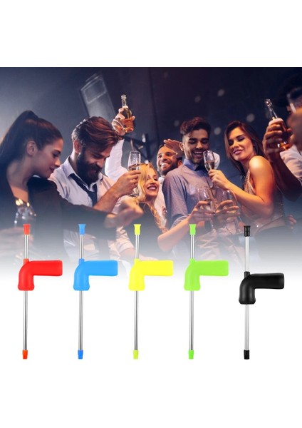 Mavi Stil 1 Adet Bira Şnorkel Saman Bira Bong Huni Slammer Çift Şnorkel Içme Bira Barı Araçları Festivaller Parti Dağıtıcı (Yurt Dışından) fırsatları