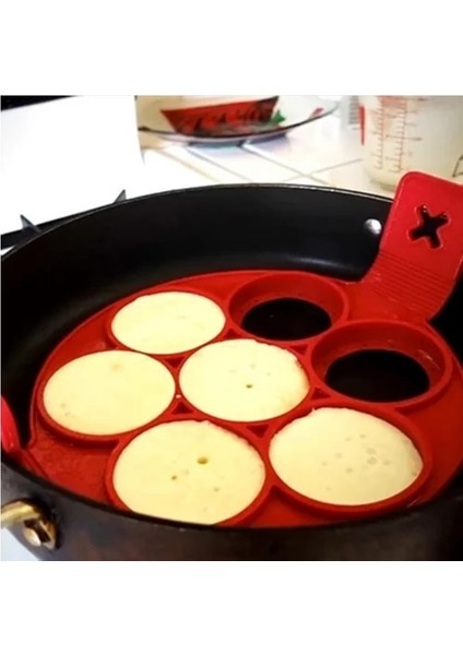 Gözleme Makinesi Yapışmaz Pişirme Aracı Yuvarlak Kalp Gözleme Makinesi Yumurta Ocak Pan Flip Yumurta Kalıp Mutfak Pişirme Aksesuarları (Yurt Dışından)