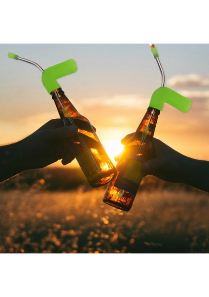 A-Yeşil Stil Bira Şnorkel Huni Bira Içecek Bong Tavuklar Eğlence Partisi Mutfak Bar Ekipmanları Için Silikon Paslanmaz Çelik Hasır (Yurt Dışından) fırsatları