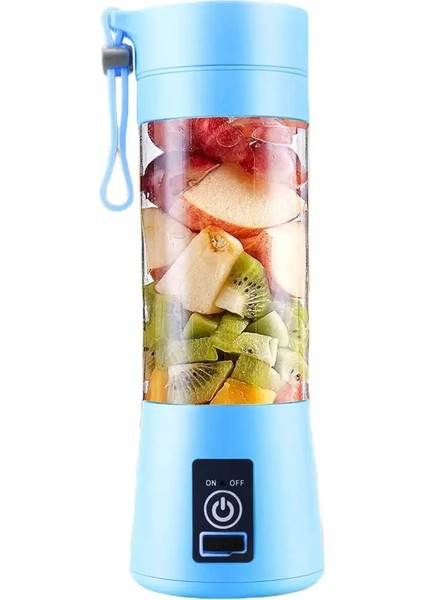 Yeşil Stil Taşınabilir Blender USB Şarj Edilebilir 4 Bıçaklı Elektrikli Meyve Sıkacağı Makinesi Smoothie Blender Mutfak Robotu Kişisel Limon Portakal Sıkacağı (Yurt Dışından)