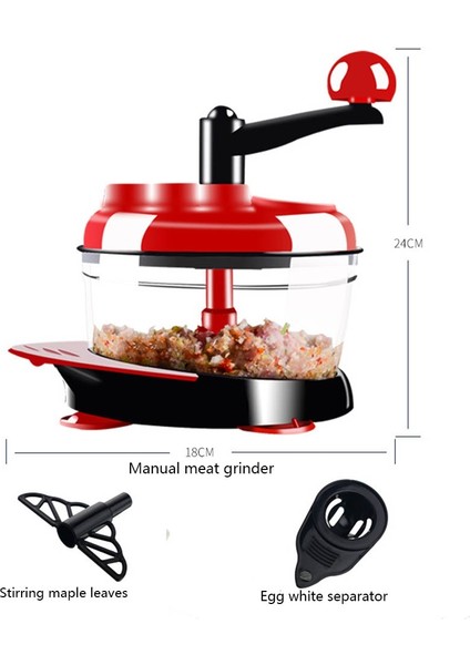 Kırmızı Stil 1.5l Manuel Mutfak Robotu Çok Fonksiyonlu Mutfak Aleti Kıyma Makinesi Sebze Doğrayıcı Parçalayıcı Kesici Yumurta Blender (Yurt Dışından) modelleri