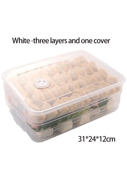 Beyaz-3 Katmanlı1kapak Stili Atucoho Mağaza Tek Katmanlı Börek Kutuları Depolama Tepsisi Gıda Konteyner Kutusu Dondurulmuş Börek Depolama Plastik Kutuları Serin Tutmak Için (Yurt Dışından)
