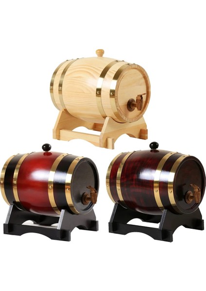 1.5l Ahşap Tarzı Retro 3l.5l Viski Likör Otel Dekorasyonu Için Tabanlı Meşe Şarap Fıçı Depolama (Yurt Dışından)