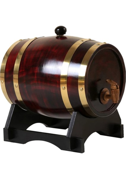 1.5l Ahşap Tarzı Retro 3l.5l Viski Likör Otel Dekorasyonu Için Tabanlı Meşe Şarap Fıçı Depolama (Yurt Dışından)