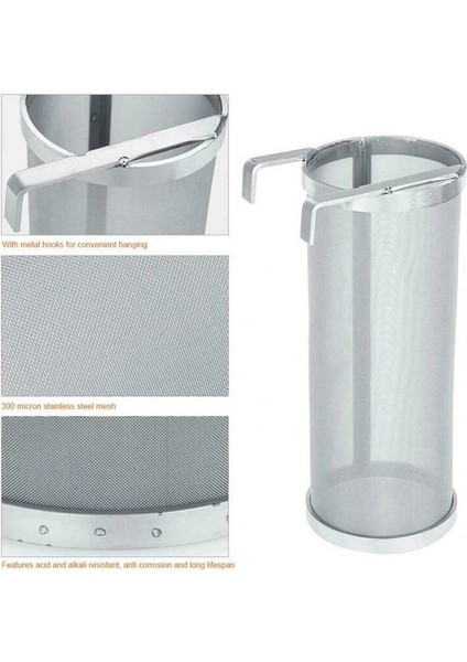 10X25,5 cm Stili Paslanmaz Çelik Ev Yapımı Brew BEER300 Mikron Hop Örgü Filtre Süzgeç Kancalı Dıy Bira Bira Hop Örümcek Örgü Filtre Süzgeç (Yurt Dışından) indirimleri