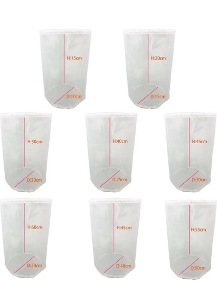 H Stili 8 Boyutları Yerli Bira Bira Şarap Filtre Torbası Çay Kuruyemiş Suyu Süt Naylon Net Filtre Torbası Net Filtre Yeniden Kullanılabilir (Yurt Dışından)