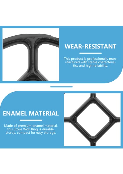 Siyah Stil Yardımcı Destek Küçük Pot Ev Gaz Sobası Rafı Mutfak Malzemeleri Metal Stand Wok Braketi Emaye Yüzük (Yurt Dışından) modelleri