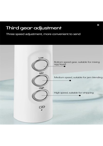 No.1 Tarzı Elektrikli Blender Kahve Süt Köpürtücü El Blender 3-Speed ​​usb Şarj Edilebilir Yumurta Çırpma Kahve, Yumurta, Süt Latte Ev Aracı (Yurt Dışından)