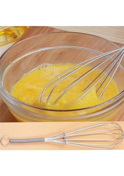 Gümüş Tarzı 18CM Paslanmaz Çelik Yumurta Çırpıcı Yay Kolu Yumurta Çırpıcıları Süt Krema Tereyağı Çırpma Çırpma Mikser Mutfak Yumurta Aracı (Yurt Dışından)