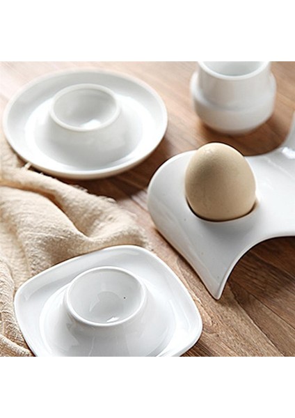 1 Adet 10X10X3CM Tarzı 1 Takım Seramik Yumurta Bardağı Kahvaltı Yumurta Tutucu Haşlanmış Yumurta Standı Basit Yumurtalık Yumurta Organizatör Brunch Yumurta Tepsisi Ev Restoran Beyaz (Yurt Dışından)