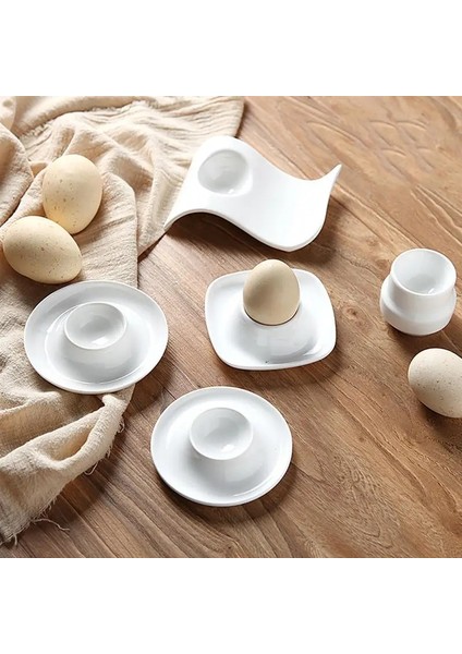 1 Adet 10X10X3CM Tarzı 1 Takım Seramik Yumurta Bardağı Kahvaltı Yumurta Tutucu Haşlanmış Yumurta Standı Basit Yumurtalık Yumurta Organizatör Brunch Yumurta Tepsisi Ev Restoran Beyaz (Yurt Dışından)