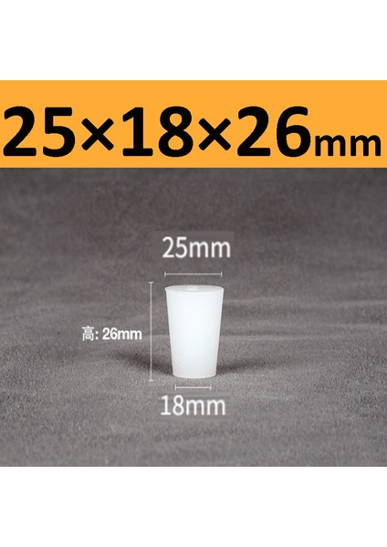 25X18X26MM-KATI Stil 5 Adet Silikon Katı Fiş Fermentör Kapağı Kauçuk Tıpa Delikli Laboratuvar Durdurucu Vana Asit ve Alkali Dayanıklı Demleme Şarap Tıpaları (Yurt Dışından)