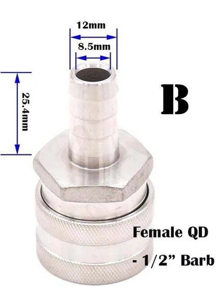 B Tarzı Homebrew Bira Kadın Hızlı Bağlantı Kesme 304 Paslanmaz Çelik Bilyalı Kilit Stili (Yurt Dışından)