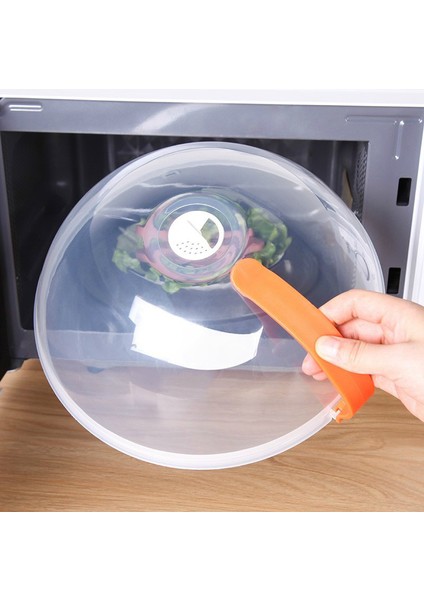 Beyaz Stil Mikrodalga Yemek Örtüsü Yıkanabilir Etkili Kolay Kullanımlı Mikrodalga Plaka Kapağı Şef Için Saplı Şeffaf Sıçrama Önleyici Kapak (Yurt Dışından) modelleri