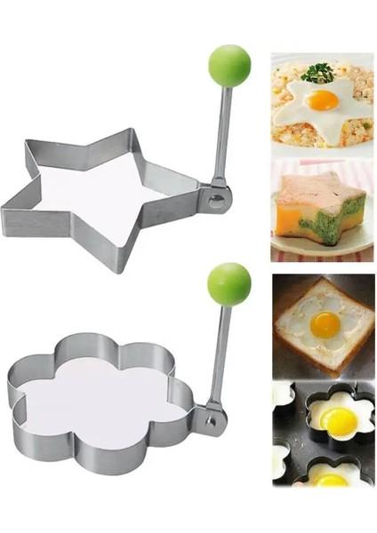 No.3 Tarzı 5 Şekil Kızarmış Yumurta Şekillendirici Paslanmaz Çelik Kızarmış Yumurta Şekillendirici Gözleme Halkası Daire Kalıp Kalp Şekli Mutfak Aletleri Aksesuarları Yumurta Aracı (Yurt Dışından)