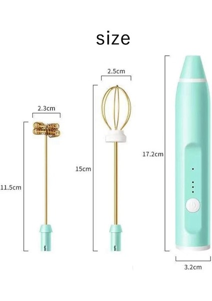 Pembe Stil Taşınabilir USB Şarj Elektrikli Süt Köpürtücü Yumurta Çırpıcı Çırpma Içecek Mikser Kahve, Süt, Cappuccino, Yumurta Çırpma, Mutfak Aletleri (Yurt Dışından)