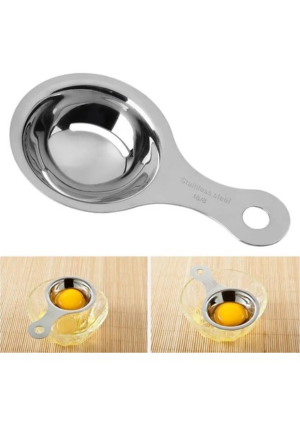 Paslanmaz Çelik Yumurta Beyaz Ayırıcı Aletler Yumurta Sarısı Filtre Aletleri Mutfak Aksesuarları Ayırma Huni Kaşığı Yumurta Bölücü Aracı (Yurt Dışından)