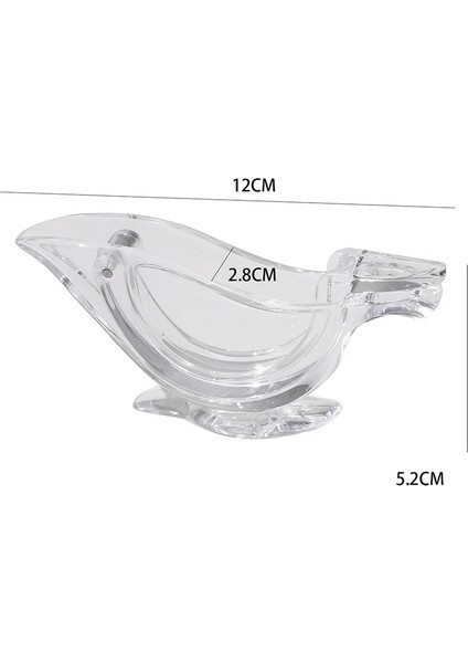 Paslanmaz Çelik Tarzı Akrilik Limon Klip Manuel Şeffaf Meyve Sıkacağı Ev Mutfak Bar Gadget Manuel Narenciye Sıkacağı El Portakal Sıkacağı Makinesi (Yurt Dışından)