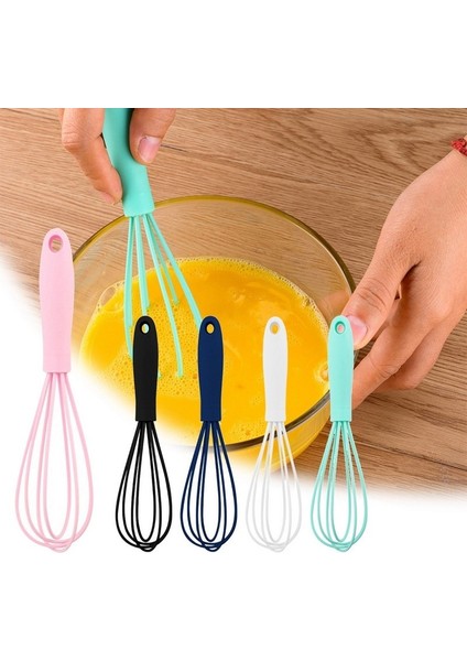 Mavi Stil Plastik Silikon Çırpma Kaymaz Kolay Temizlenebilir Yumurta Çırpıcı Süt Köpürtücü Mutfak Gereçleri cm Mutfak Silikon Yumurta Çırpıcı Aracı (Yurt Dışından)