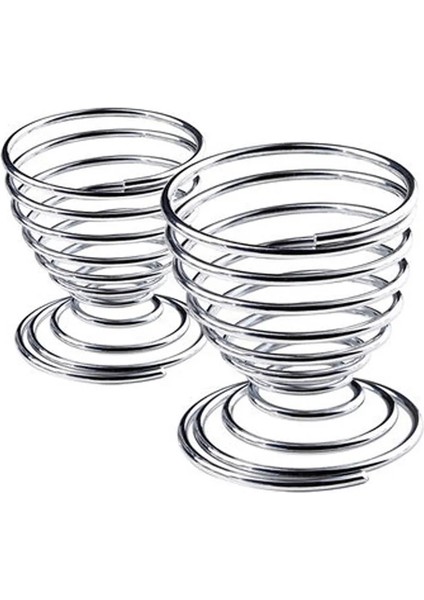 1 Adet Tarzı Stainelss Çelik Yaylı Tel Tepsi Yumurtalık Haşlanmış Yumurta Tutucu Stand Depolama Metal Yumurtalık Spiral Yaylı Tutucu Mutfak Kahvaltı (Yurt Dışından)