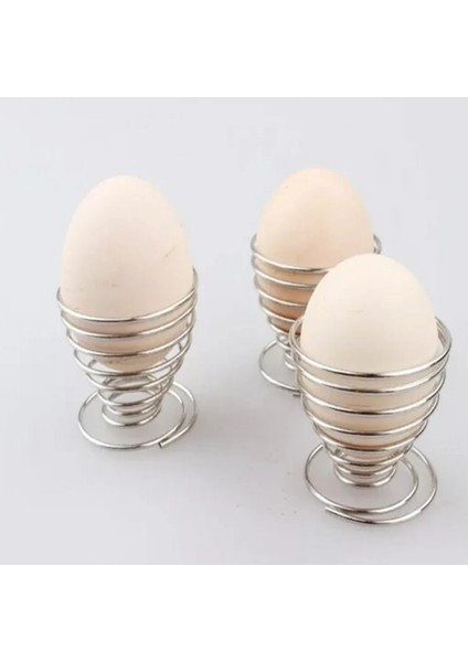 1 Adet Tarzı Stainelss Çelik Yaylı Tel Tepsi Yumurtalık Haşlanmış Yumurta Tutucu Stand Depolama Metal Yumurtalık Spiral Yaylı Tutucu Mutfak Kahvaltı (Yurt Dışından)