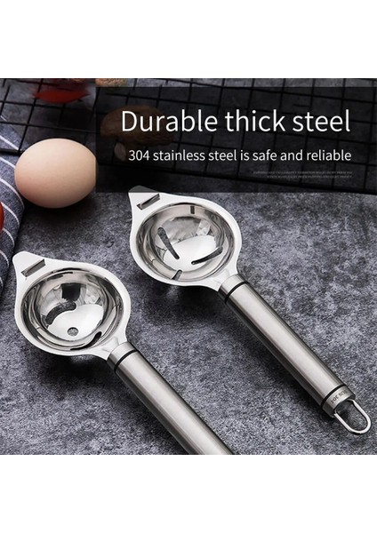 Bir Stil Paslanmaz Çelik Yumurta Beyaz Ayırıcı Aletler Yumurta Sarısı Filtre Aletleri Mutfak Aksesuarları Ayırma Huni Kaşığı Yumurta Bölücü Aracı (Yurt Dışından) indirimleri