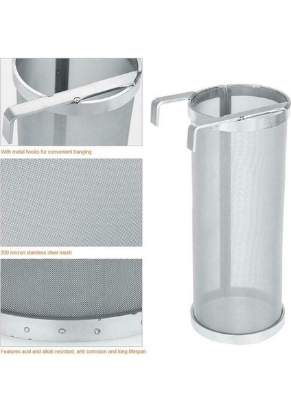 7X18CM Tarzı 300 Mikron Paslanmaz Çelik Ev Yapımı Brew Bira Hop Örgü Filtre Süzgeç Kancalı Örümcek Örgü Filtre Süzgeç Bira Bira Hop (Yurt Dışından) fırsatları
