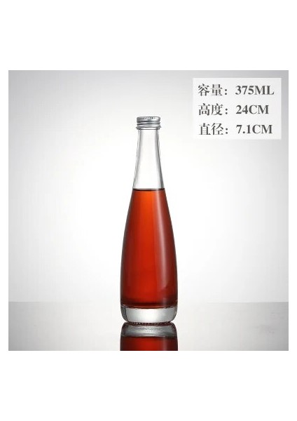 375ML Tarzı Xmt-Home Yüksek Dereceli Şarap Şişeleri Boş Alkol Likör Cam Şişe Şarap Kabı 1 Adet (Yurt Dışından)