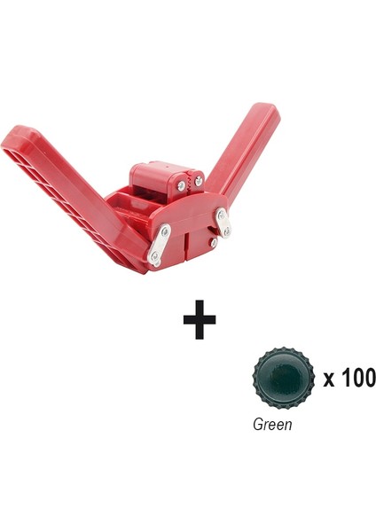 Yeşil Kapaklar Stili Manuel Şişe Kapağı Taç Kapakları Kiti 15 Farklı Renk Taç Kapakları Homebrew Şişeleme Ekipmanı (Yurt Dışından)