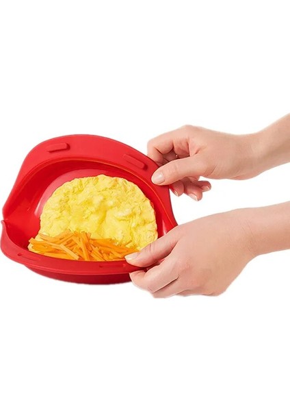 Mikrodalga Silikon Omlet Kalıp Fırın Yapışmaz Fırın Tepsisi Kızartma Yumurta Rulo Makinesi Mutfak Pişirme Aksesuarları Pişirme Araçları (Yurt Dışından)