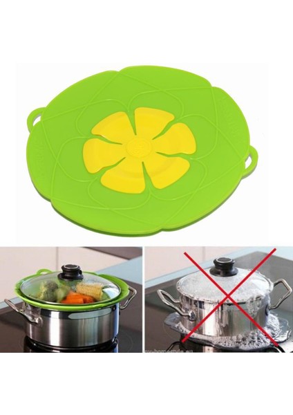 Mavi Stil Silikon Kapak Dökülme Durdurucu Kapak Pot Tava Mutfak Aksesuarları Pişirme Araçları Çiçek Tencere Gereçler (Yurt Dışından) fırsatları