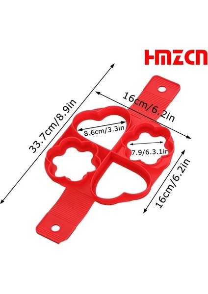 No.6 Tarzı Yumurta Gözleme Halkası Yapışmaz Gözleme Makinesi Kalıp Silikon Yumurta Pişirici Kızarmış Yumurta Şekillendirici Mutfak Pişirme Aksesuarları Için Omlet Kalıpları (Yurt Dışından)